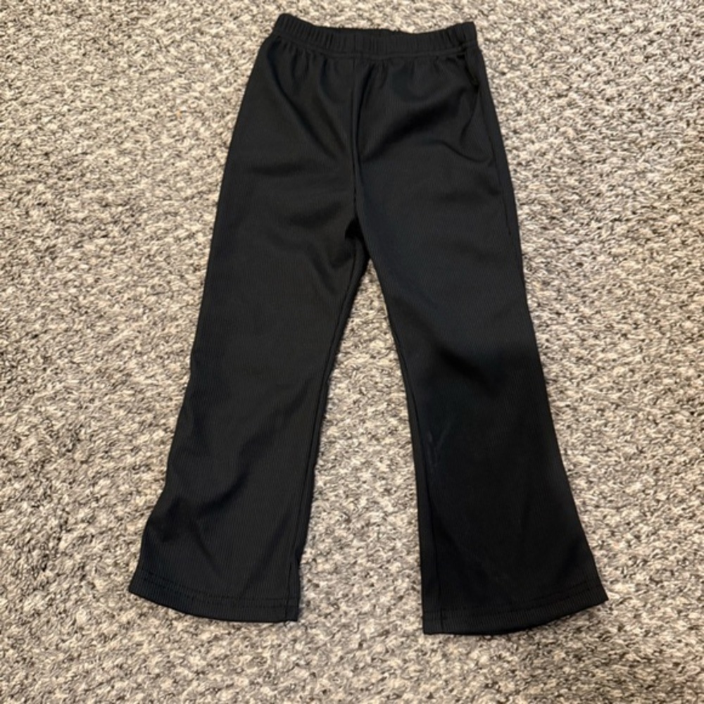 Kids Black flare ribbed pants 2T
